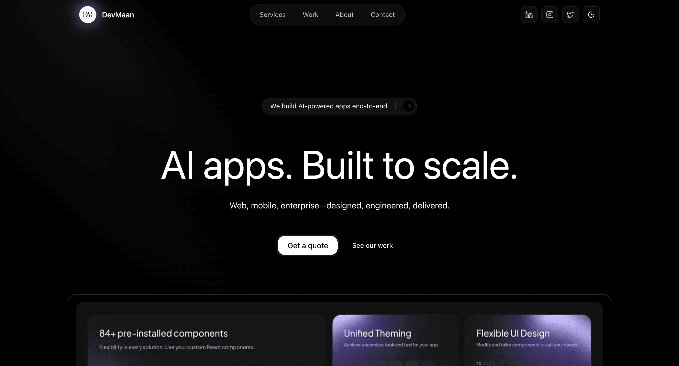 Devmaan – portfolio project