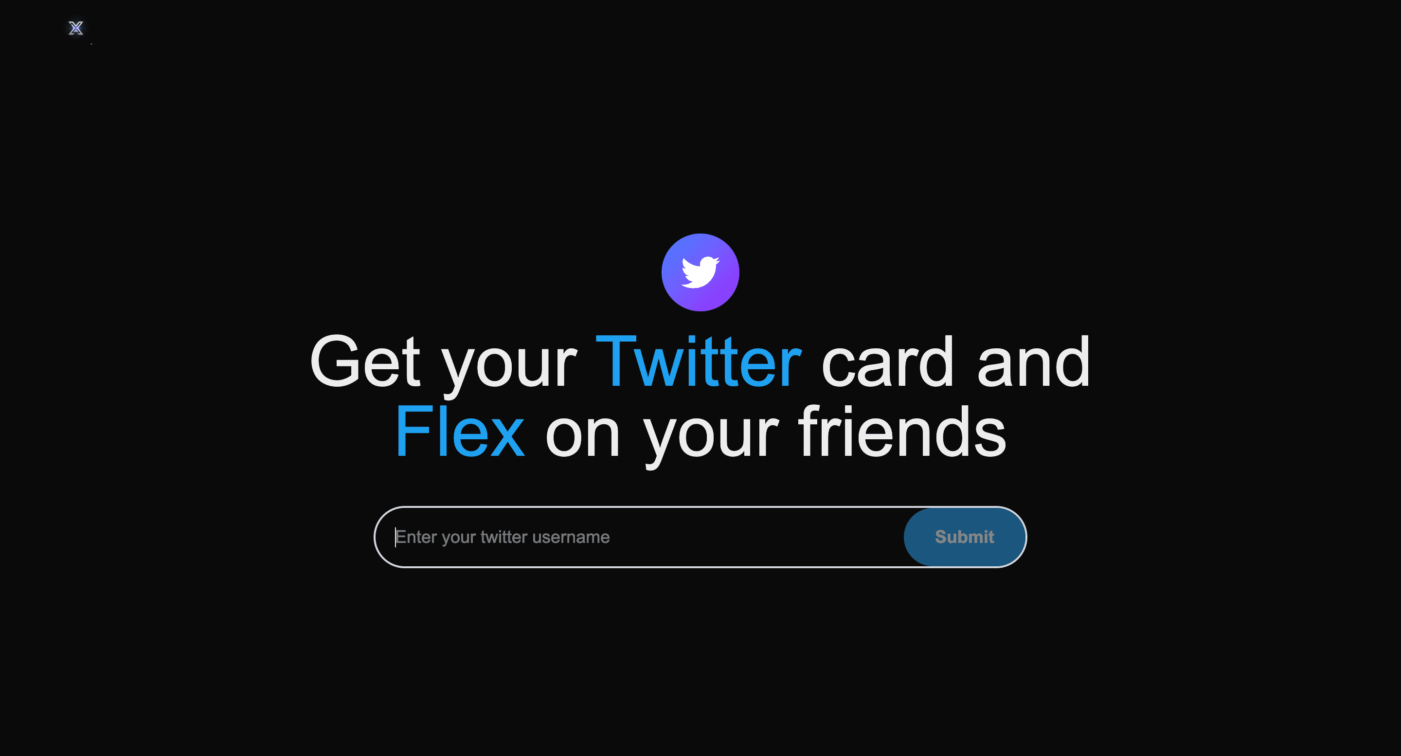 Twitter Status Card – portfolio project